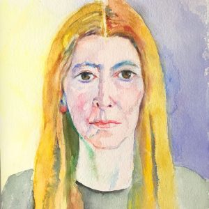 Self-Portrait with Blue Eyebrows