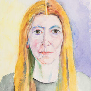 Self-Portrait with Blue Eyebrows
